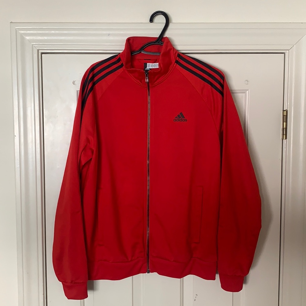 Red Adidas Zip up